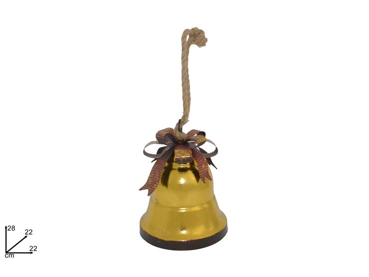 CAMPANA METALLO ORO Cm.2228 XJY19B005/G - Natale > Appendini Albero > Appendini Campane 01 - Ingrosso B2B Magazzini Scatigna