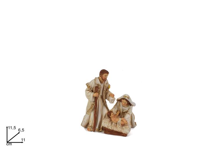 NATIVITA' ABITI CH.C/GLIT.ORO Cm11 51607 - Natale > Nativita Personaggi > Sacra Famiglia - Ingrosso B2B Magazzini Scatigna