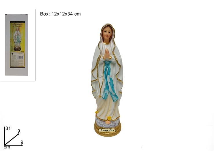 STATUA MADONNA DI LOURDES Cm.31 YX0022F - Everyday > Religiosi > Madonne - Ingrosso B2B Magazzini Scatigna