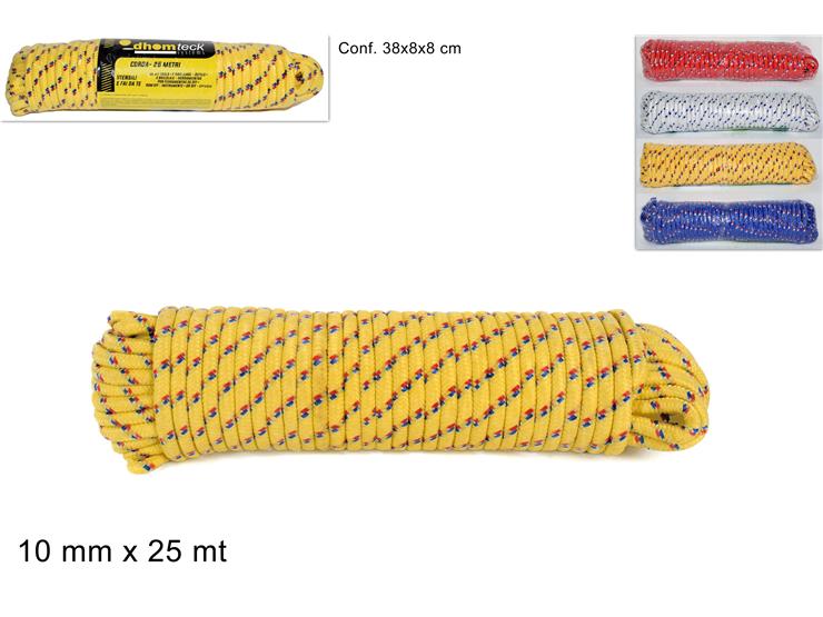CORDA Mt.25mm.10 4COL.ASS.Art.MS25729 - Ferramenta Utensili > Attrezzi E Utensili Manuali > Corde Molle Traino - Ingrosso B2B Magazzini Scatigna