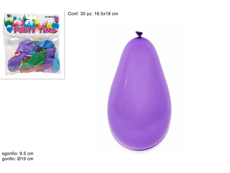 BUSTA PALLONCINI Pz.30 COL.AS.PT70 B2024 - Party > Palloncini > Palloncini Lattice - Ingrosso B2B Magazzini Scatigna