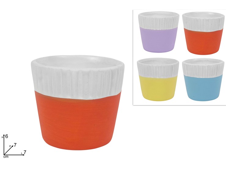 VASO TINTA UNITA Cm.6 4COL.Art.HFX2019- - Everyday > Complementi Arredo > Vasi - Ingrosso B2B Magazzini Scatigna