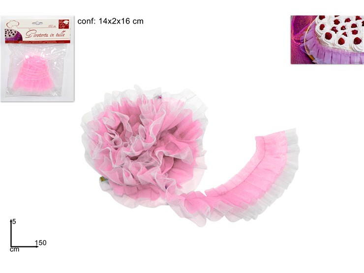 NASTRO GIROTORTA VELO ROSA Cm.150 - Everyday > Cucina > Dolci E Decorazioni - Ingrosso B2B Magazzini Scatigna