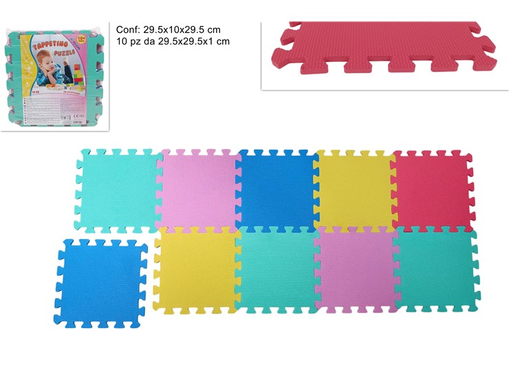 TAPPETO PUZZLE Cm.29291 Pz.10 GM-30-1C - Giocattoli > Prima Infanzia > Tappeti Puzzle - Ingrosso B2B Magazzini Scatigna
