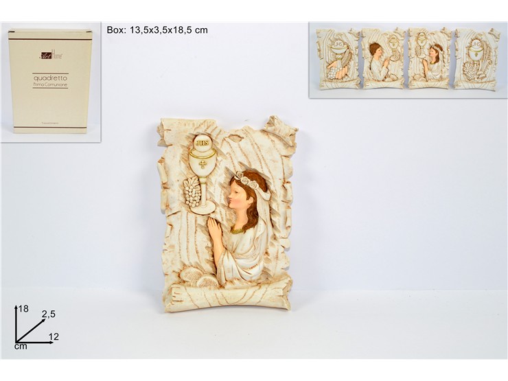 QUADR.PRIMA COMUNIONE Cm.18 0213145-4-5 - Eventi > Comunione > Icone - Ingrosso B2B Magazzini Scatigna