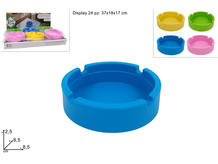 POSACENERE IN SILICONE Cm8,5 4C.2025226 - Everyday > Everyday > Accessori Per La Casa - Ingrosso B2B Magazzini Scatigna