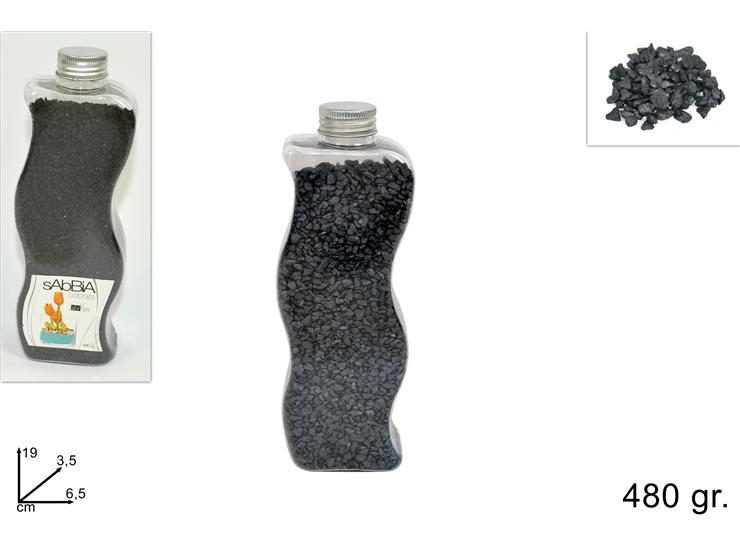BOTTIGL.SABBIA COL.NERO Gr.480 KS40003-C - Everyday > Everyday > Accessori Per La Casa - Ingrosso B2B Magazzini Scatigna