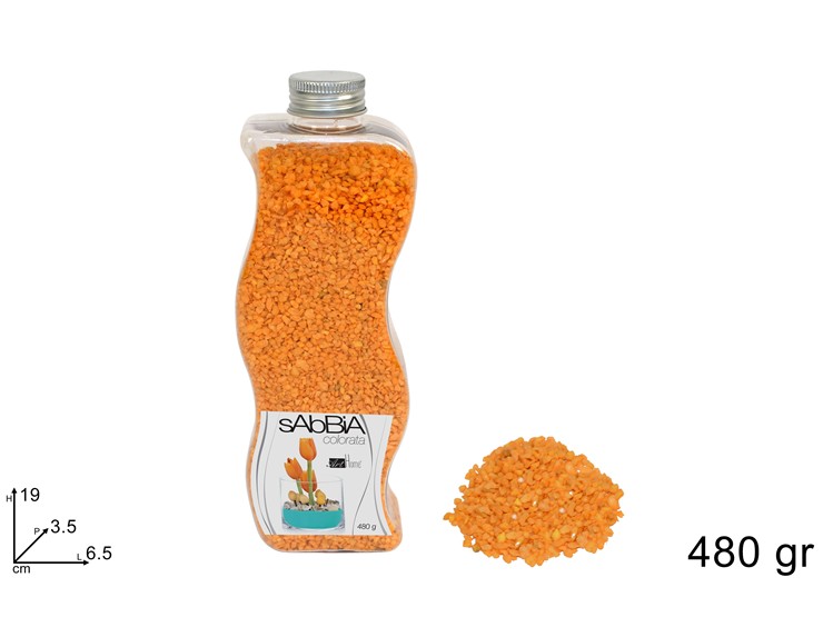 BOTTIGL.SABBIA COL.ARANCIO Gr.480 KS4000 - Everyday > Everyday > Accessori Per La Casa - Ingrosso B2B Magazzini Scatigna