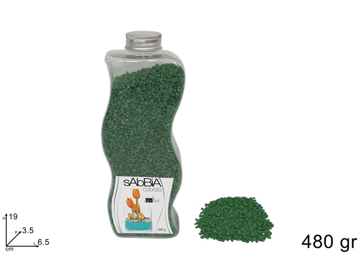 BOTTIGL.SABBIA COL.VERDINO Gr.480 KS4000 - Everyday > Everyday > Accessori Per La Casa - Ingrosso B2B Magazzini Scatigna
