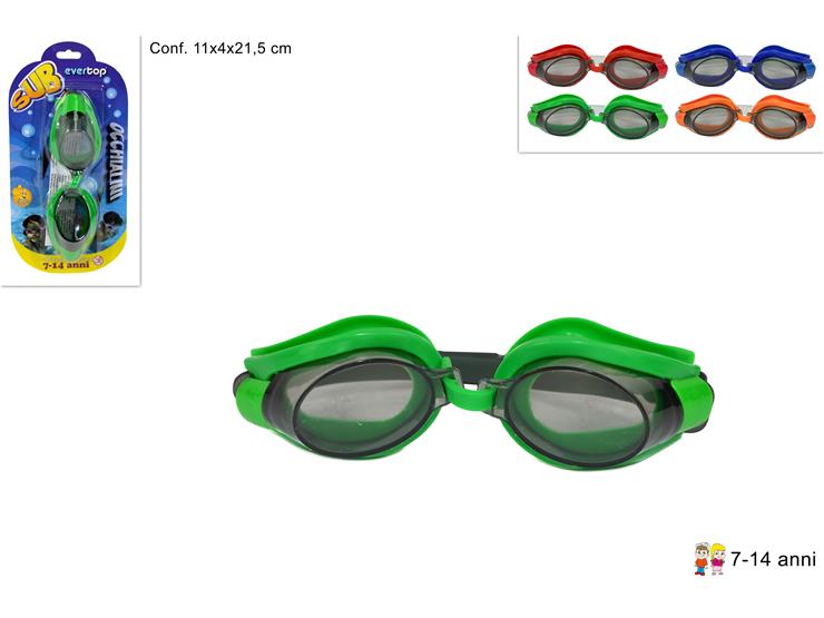 OCCHIALINI MARE BL.7-14ANNI 4COL.016144 - Summer > Tempo Libero E Giochi > Nuoto - Ingrosso B2B Magazzini Scatigna