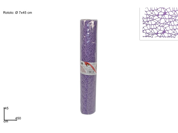ROTOLO SPID.VIOLA Cm.45Mt.4,5 ZL5401-1 - Confezionamento > Nastri E Rotoli > Rotoli Organza - Ingrosso B2B Magazzini Scatigna