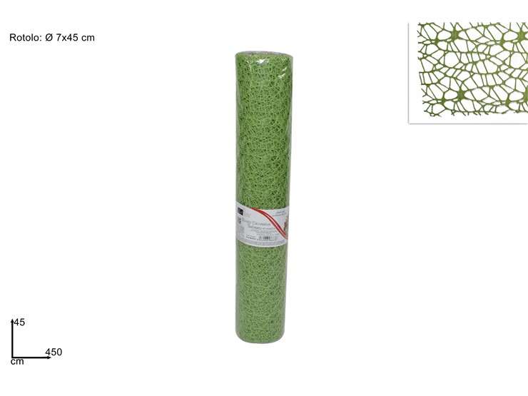 ROTOLO SPID.VERDE Cm.45Mt.4,5 ZL5401-3 - Confezionamento > Nastri E Rotoli > Rotoli Organza - Ingrosso B2B Magazzini Scatigna