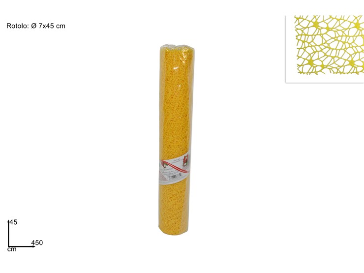 ROTOLO SPID.GIALLO Cm.45Mt.4,5 ZL5401 - Confezionamento > Nastri E Rotoli > Rotoli Organza - Ingrosso B2B Magazzini Scatigna