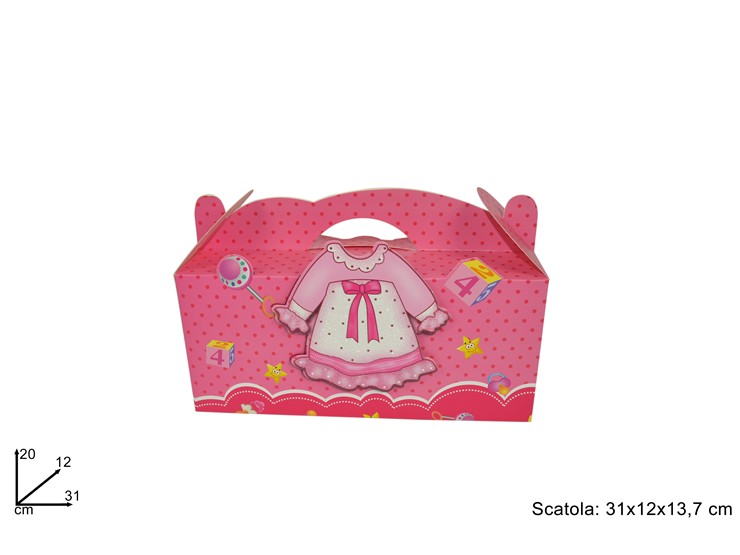 SCAT.REG. 3D BABY 311312 ROSA (BX-006L - Eventi > Nascite > Accessori Confezionamento - Ingrosso B2B Magazzini Scatigna