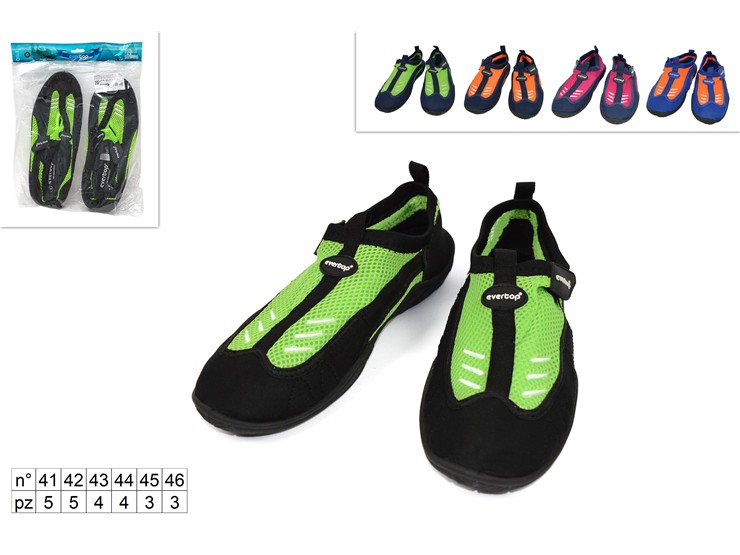AQUA SHOES UOMO FLUO COL.ASS.41-46 (F1.8 - Summer > Calzature Estive > Acqua Shoes - Ingrosso B2B Magazzini Scatigna