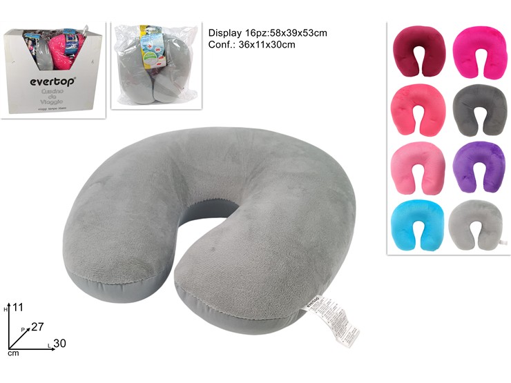 CUSCINO COLLO DA VIAGG.COLOR.8C.BBP002AS - Everyday > Cura Personale > Salute E Benessere - Ingrosso B2B Magazzini Scatigna