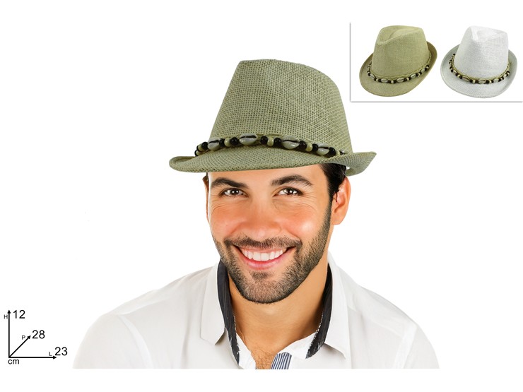CAPPELLO FEDORA CONCHIGLIA 2AS.Art.ST003 - Summer > Borse E Accessori Da Spiaggia > Cappelli - Ingrosso B2B Magazzini Scatigna