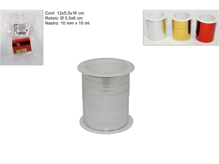 NASTRINO LUX MET.mm.10Mt.10  - Eventi > Compleanno > Accessori Confezionamento - Ingrosso B2B Magazzini Scatigna