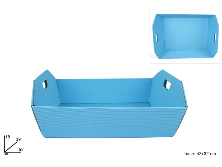 CESTA C/MANIGLIA CELESTE Cm.4332  - Eventi > Nascite > Accessori Confezionamento - Ingrosso B2B Magazzini Scatigna