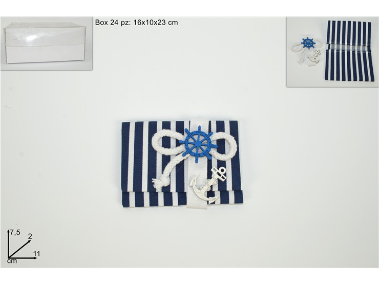 SACCH.BUSTINA FANT.MARINA BLUE W11-7277 - Eventi > Nascite > Portaconfetti - Ingrosso B2B Magazzini Scatigna