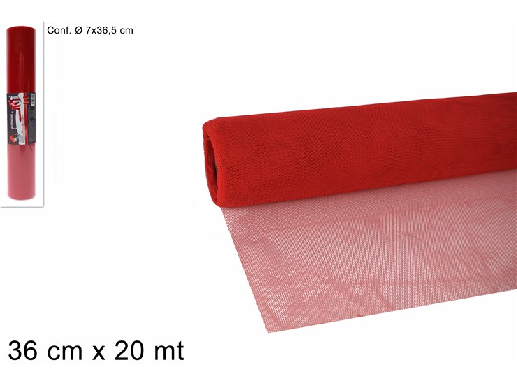 ROTOLO TULLE ROSSO N.8 Cm36Mt20 PBLJDB - Eventi > Laurea > Accessori Confezionamento - Ingrosso B2B Magazzini Scatigna