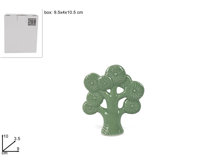 ALBERO C/FIORI VERDE Cm.10 18S0126GN - Eventi > Nascite > Bomboniere - Ingrosso B2B Magazzini Scatigna