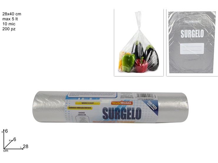 SACCHETTI FREEZER Pz.200 284010mic ROL - Everyday > Cucina > Contenitori E Conservazione - Ingrosso B2B Magazzini Scatigna