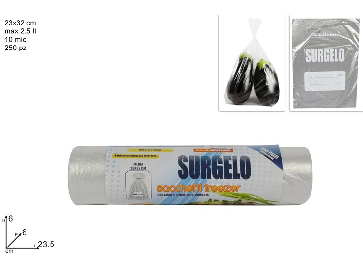 SACCHETTI FREEZER Pz.250 233210mic ROL - Everyday > Cucina > Contenitori E Conservazione - Ingrosso B2B Magazzini Scatigna
