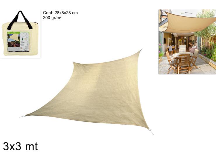 TELO OMBREG.QUADRATO ECRU' 33 RV300 - Summer > Arredo E Attrezzature Da Esterno > Accessori E Coperture - Ingrosso B2B Magazzini Scatigna