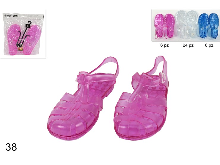 SANDALO MARE DONNA 38 COL.ASS.PT2099(F. - Summer > Calzature Estive > Ciabatte Acquashoes - Ingrosso B2B Magazzini Scatigna