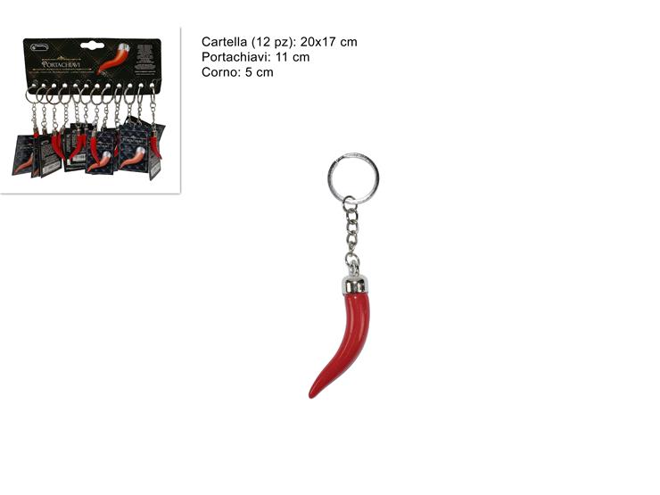 PORTACHIAVI CORNO Cm.5 CARTELLA 14669-3 - Everyday > Everyday > Oggetti Funzionali - Ingrosso B2B Magazzini Scatigna