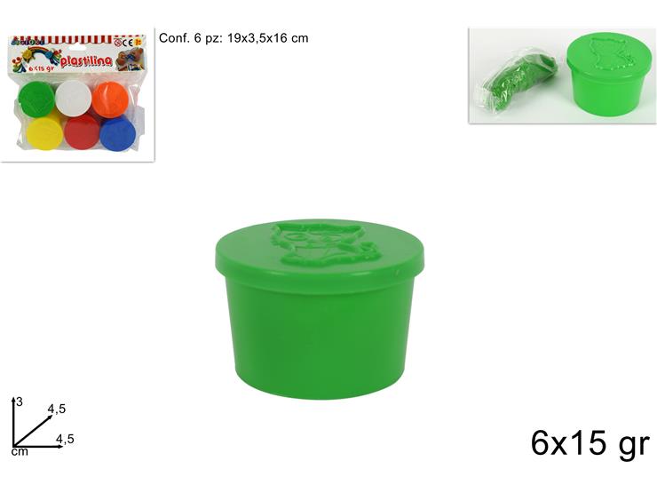 PLASTILINA Gr.90 Pz.6 IN BUSTA GL0001  - Scuola Ufficio > Decoupage > Plastilina - Ingrosso B2B Magazzini Scatigna