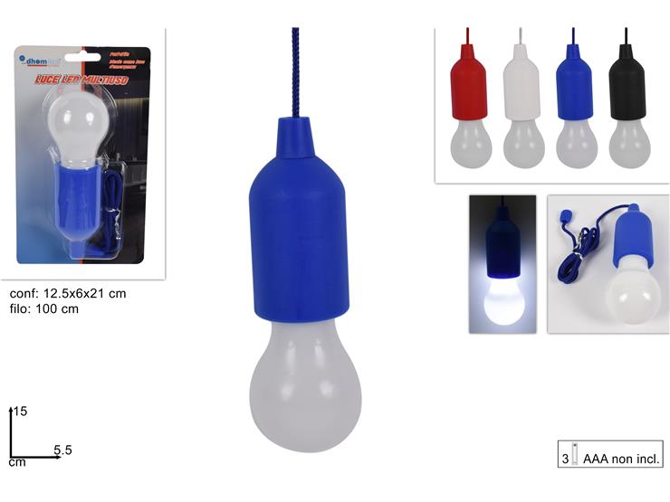 LAMPADINA LED C/FILO 4COL.BLIS 2023391 - Ferramenta Utensili > Elettrico > Luci - Ingrosso B2B Magazzini Scatigna