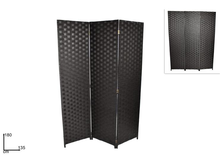 SEPARE' 3PANNELLI NERO Art.R3218L/H12 - Everyday > Mobili > Mensole E Mobiletti - Ingrosso B2B Magazzini Scatigna