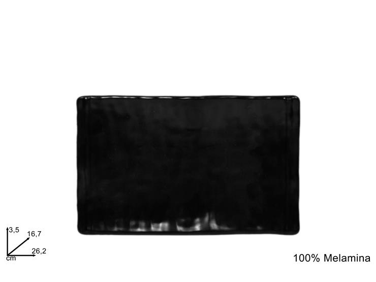 VASSOIO MELAMINA NERO Cm.26,216,7 22015 - Everyday > Cucina > Cottura E Portata - Ingrosso B2B Magazzini Scatigna