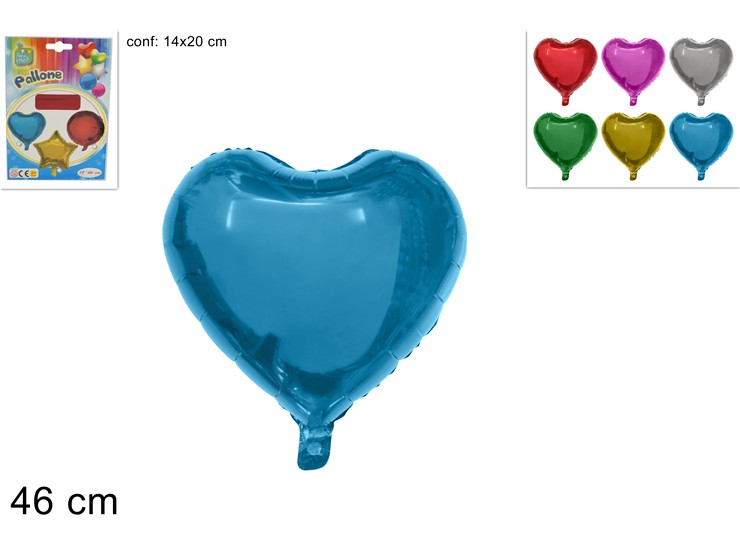 CUORE ELIO 18" 6 COL. (Cm.46) - Giocattoli > Palloncini > Elio Zznumeri - Ingrosso B2B Magazzini Scatigna