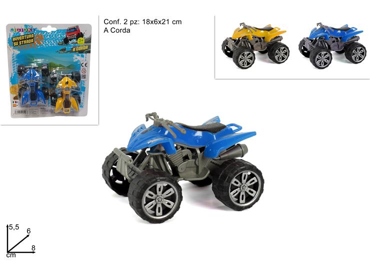 QUAD/MOTO CORDA SET Pz.2 IN BLISTER21496 - Giocattoli > Veicoli > Auto - Ingrosso B2B Magazzini Scatigna