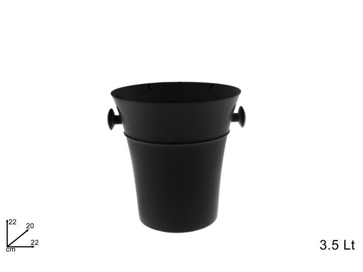 CESTELLO GHIACCIO PLAST.NERO Lt.3,5 507A - H.o.r.e.c.a > Suaglass > Tondi - Ingrosso B2B Magazzini Scatigna