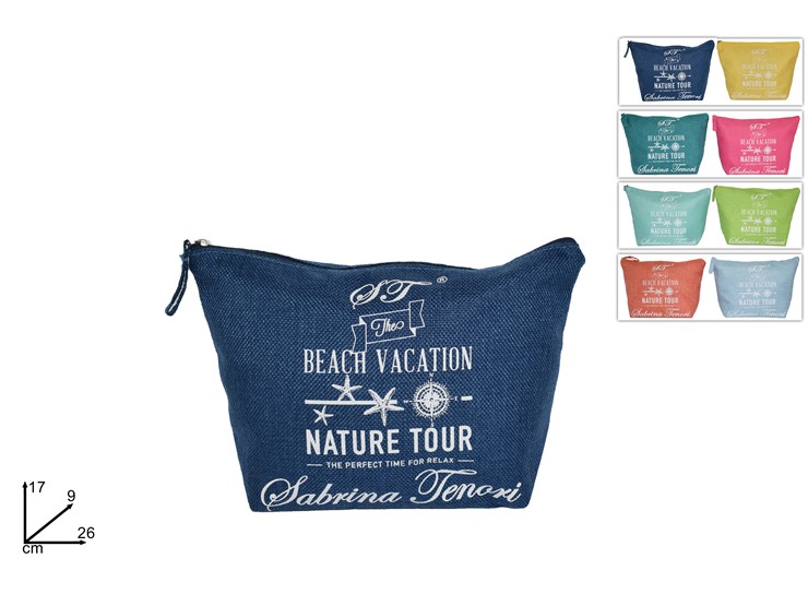BUSTINA BEAUTY "ST" BEACH JUTA COL.YZ19- - Summer > Borse E Accessori Da Spiaggia > Pochette - Ingrosso B2B Magazzini Scatigna