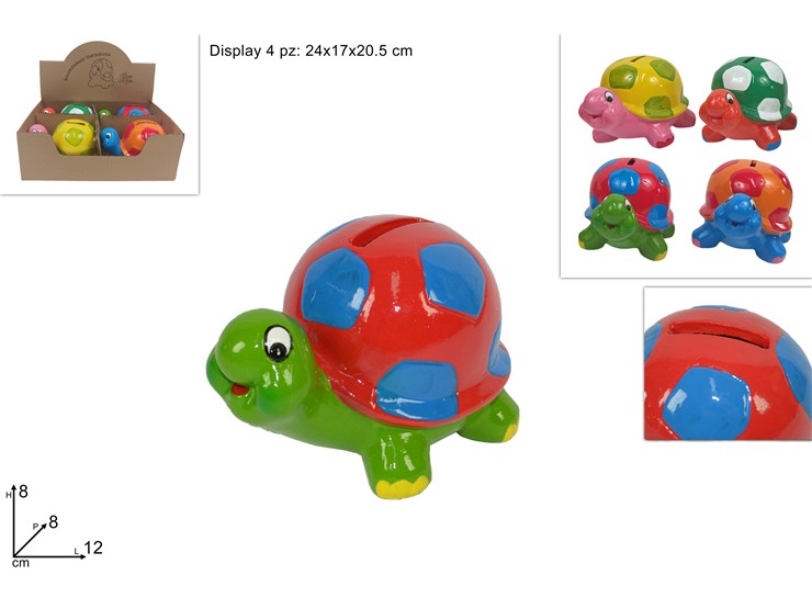 SALVADANAIO TARTARUGA COL.Cm.12 DX455-3. - Everyday > Everyday > Accessori Per La Casa - Ingrosso B2B Magazzini Scatigna