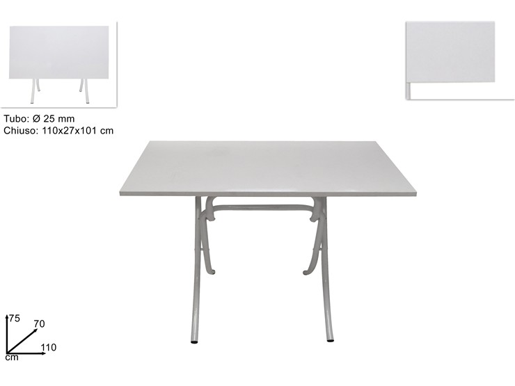 TAVOLO LEGNO RICH.BIANCO 70110 10156 - Everyday > Mobili > Sedute - Ingrosso B2B Magazzini Scatigna