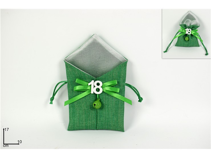 SACCHETTINO 18 C/CAMPANEL.1017 D20-320 - Eventi > Compleanno > 18anni - Ingrosso B2B Magazzini Scatigna