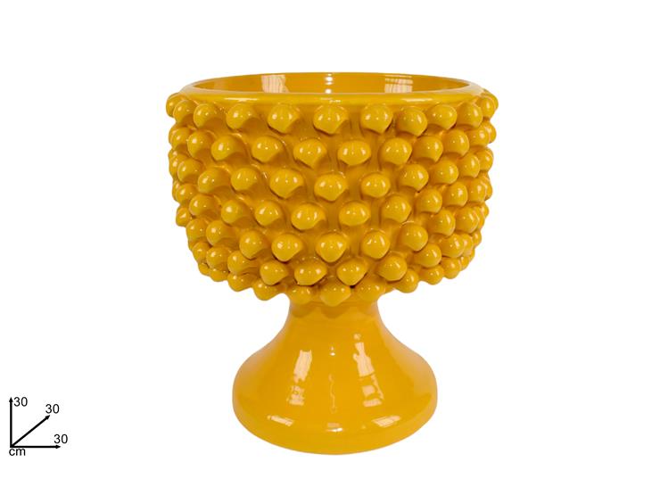 VASO MEZZA PIGNA GIALLO Cm.30 MP001-30Y - Articoli Regalo > Pumi > Accessori Decorativi - Ingrosso B2B Magazzini Scatigna