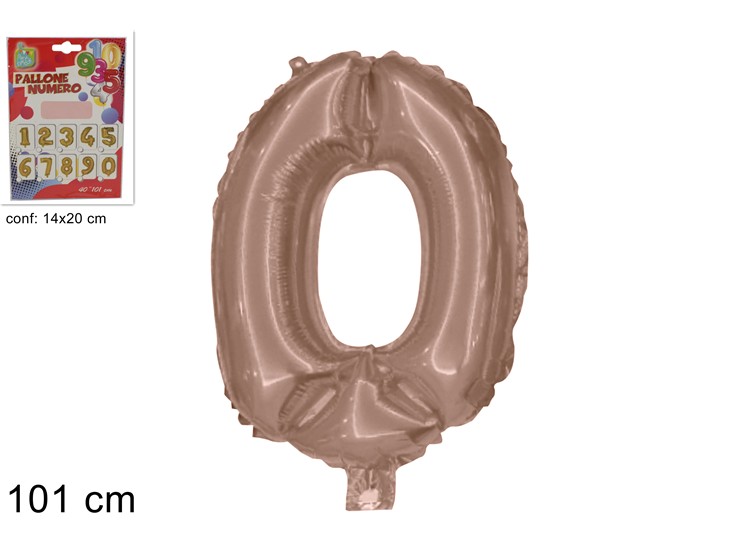 PALLONE ELIO ROSA ANTICO N0 40 (Cm.101) - Giocattoli > Palloncini > Elio Zznumeri - Ingrosso B2B Magazzini Scatigna