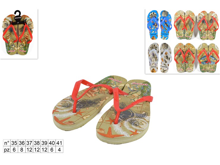 INFRADITO DONNA FAUNA MARINA 35-41(F2.5 - Summer > Calzature Estive > Ciabatte Infradito - Ingrosso B2B Magazzini Scatigna