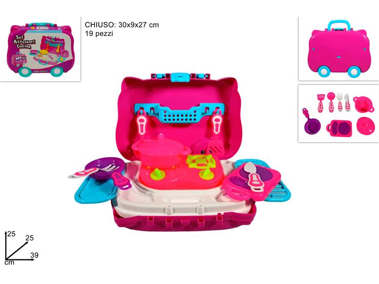 VALIGETTA C/ACCESSORI CUCINA BY-562 - Giocattoli > Giocattoli Mestieri > Cucina - Ingrosso B2B Magazzini Scatigna