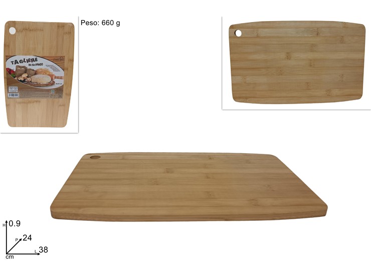 TAGLIERE BAMBOO Cm.3824 DH08700 - Everyday > Cucina > Utensili Da Cucina - Ingrosso B2B Magazzini Scatigna