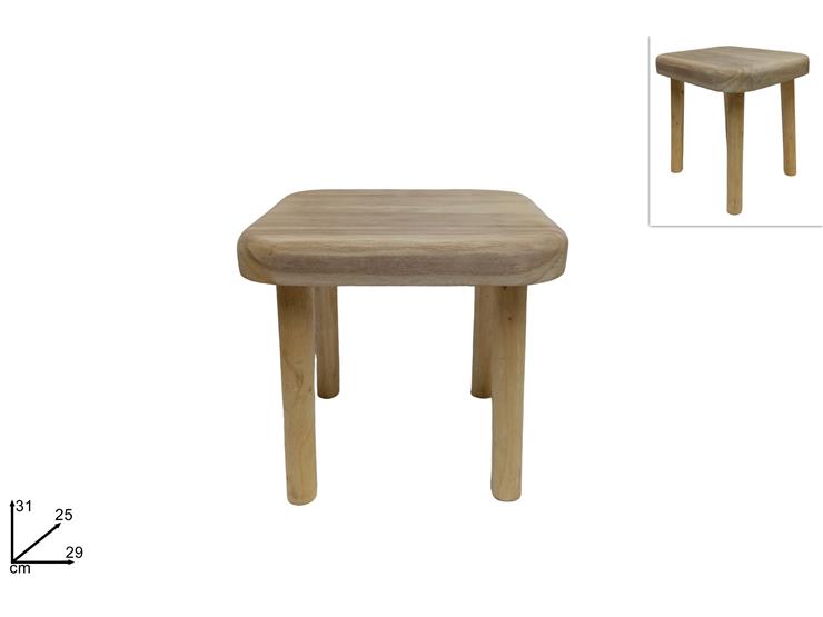 SGABELLO LEGNO Cm.31 Art.YQ22020263 - Everyday > Mobili > Mensole E Mobiletti - Ingrosso B2B Magazzini Scatigna