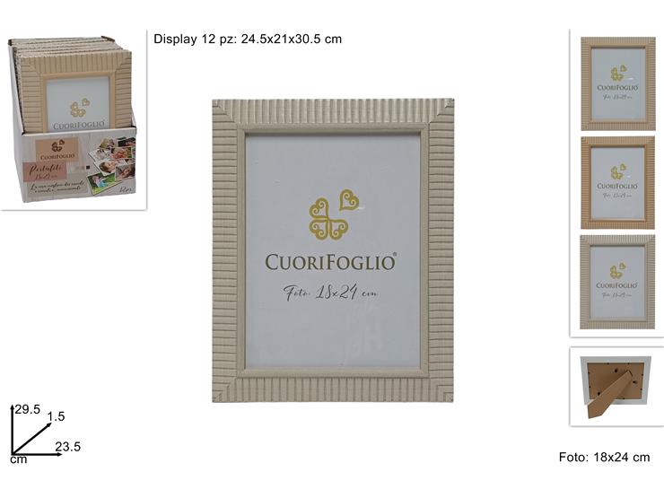 CORNICE LEGNO FOTO 1824 3ASS.PF3315-535 - Everyday > Complementi Arredo > Cornici - Ingrosso B2B Magazzini Scatigna