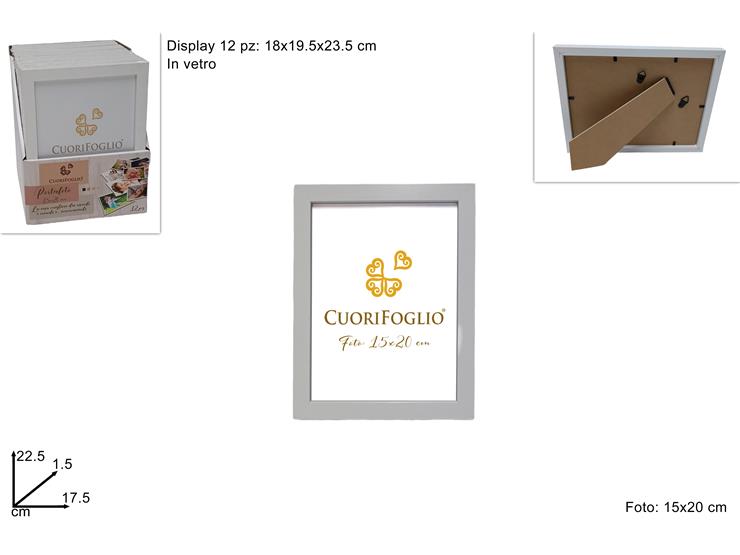 CORNICE LEGNO BIANCO FOTO 1520 1615-499 - Everyday > Complementi Arredo > Cornici E Portafoto - Ingrosso B2B Magazzini Scatigna